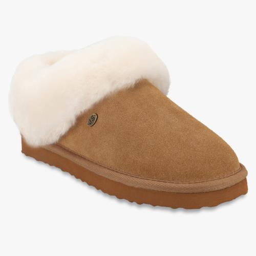 Ladies Holly Full Back Sheepskin Slipper Chestnut Extra Image 2